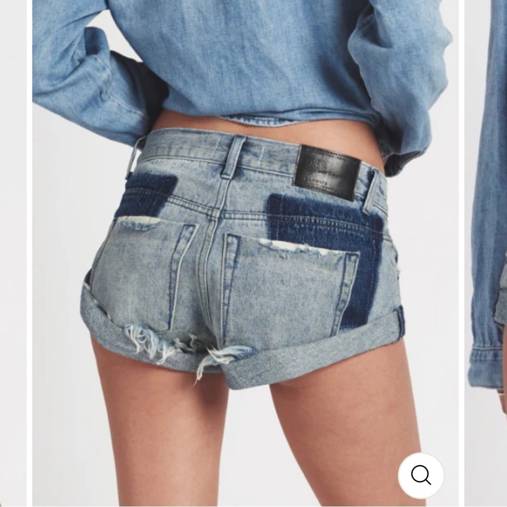 One teaspoon bandit denim shorts blue storm